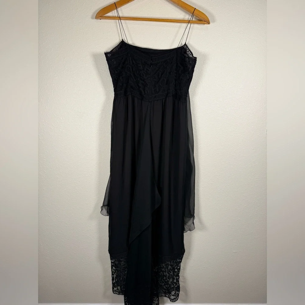 CHANEL FW/1998 RUNWAY VINTAGE CC LOGO SHEER LACE SILK EVENING GOWN - Picture 7 of 15